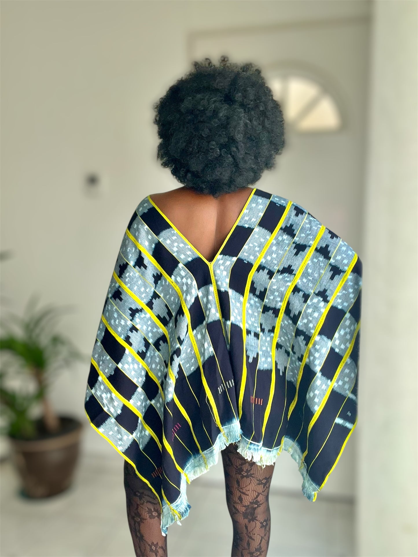 Cape Artisanale mixte - Yely En tissus Kita 100% Coton tissé et teint à la main