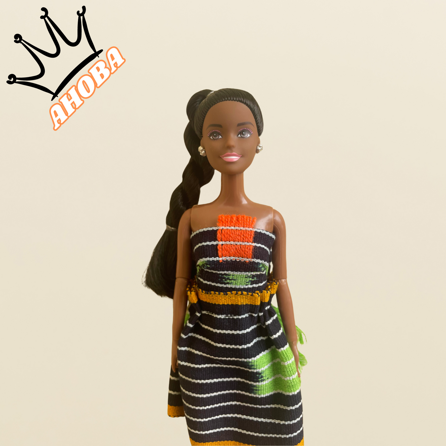 Ahoba - Jolie Poupée Africaine articulée de 30 cm