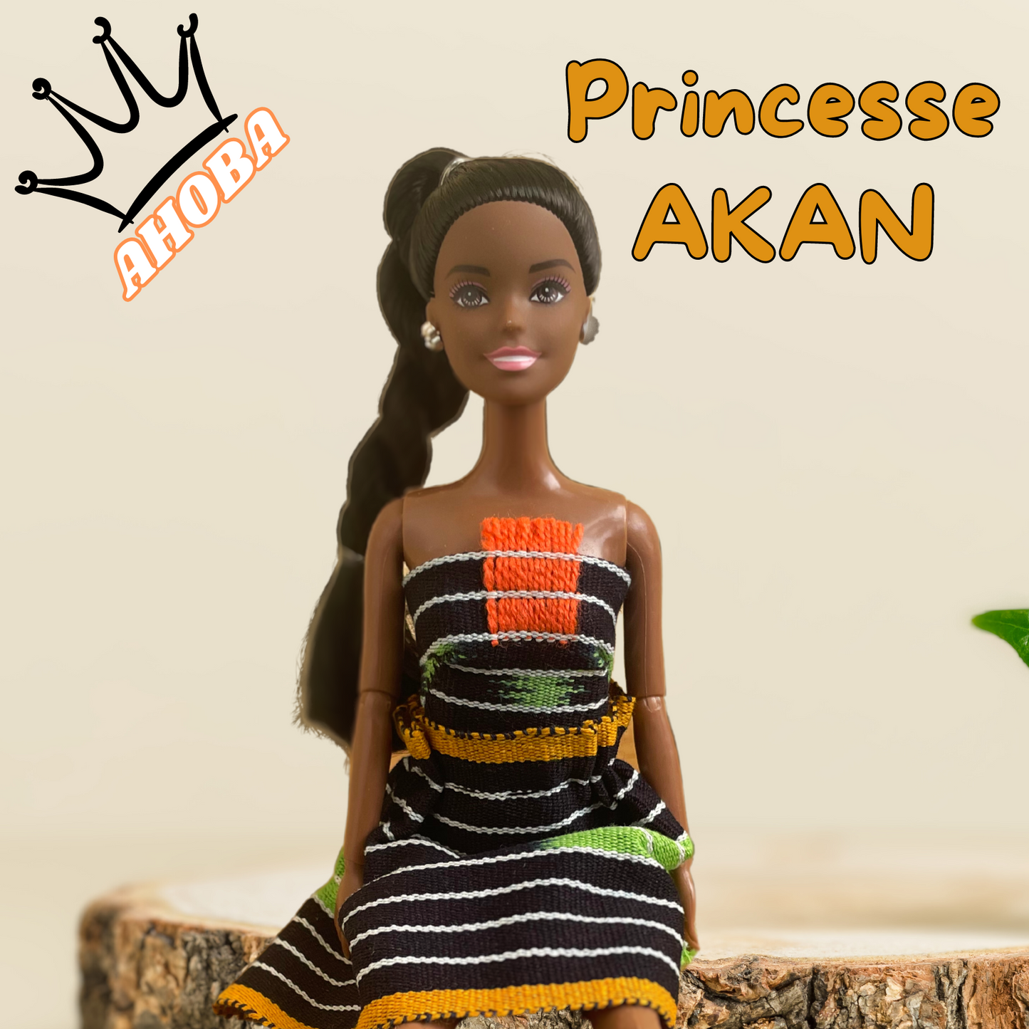 Ahoba - Jolie Poupée Africaine articulée de 30 cm