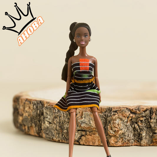 Ahoba - Jolie Poupée Africaine articulée de 30 cm