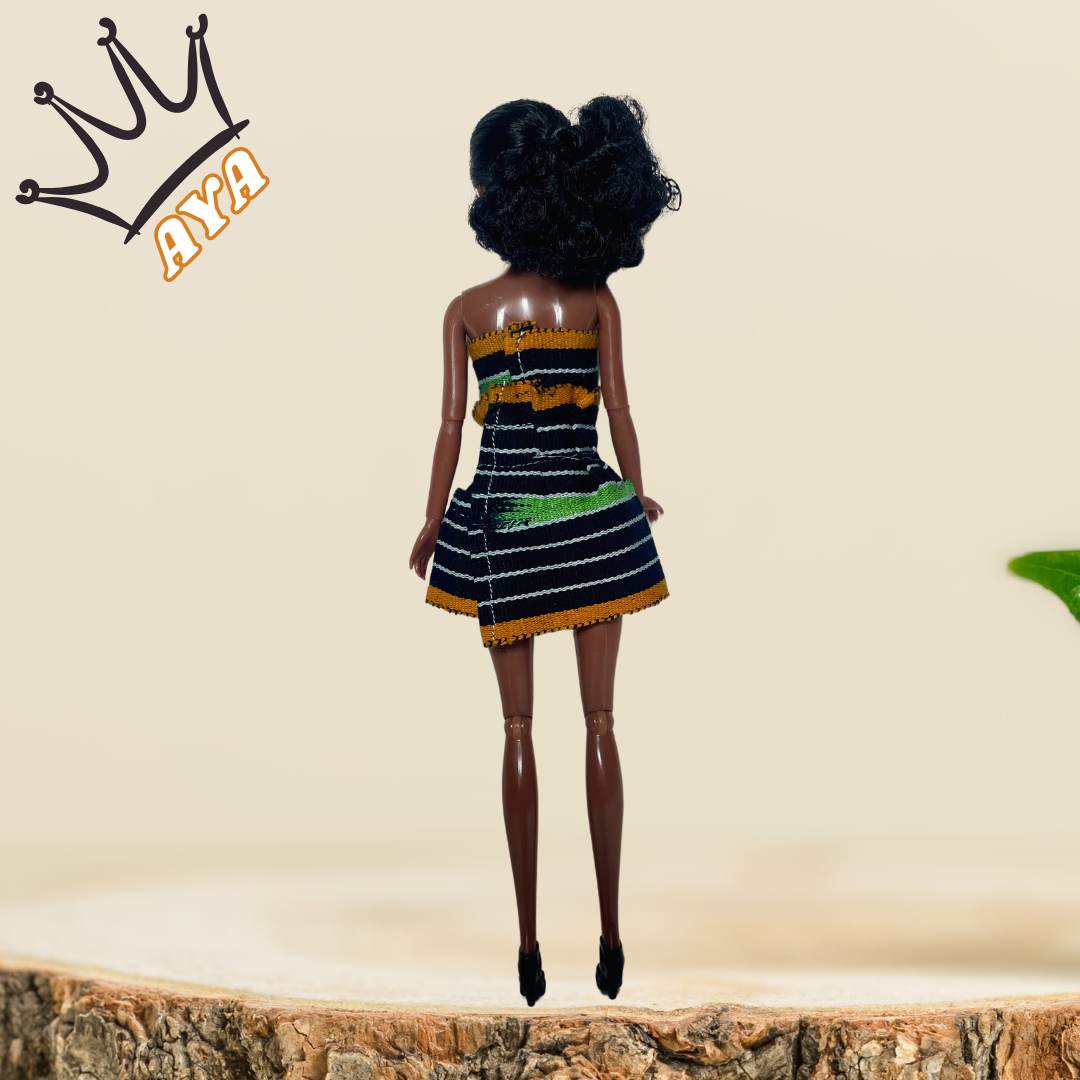Aya -Jolie Poupée Africaine articulée de 30 cm