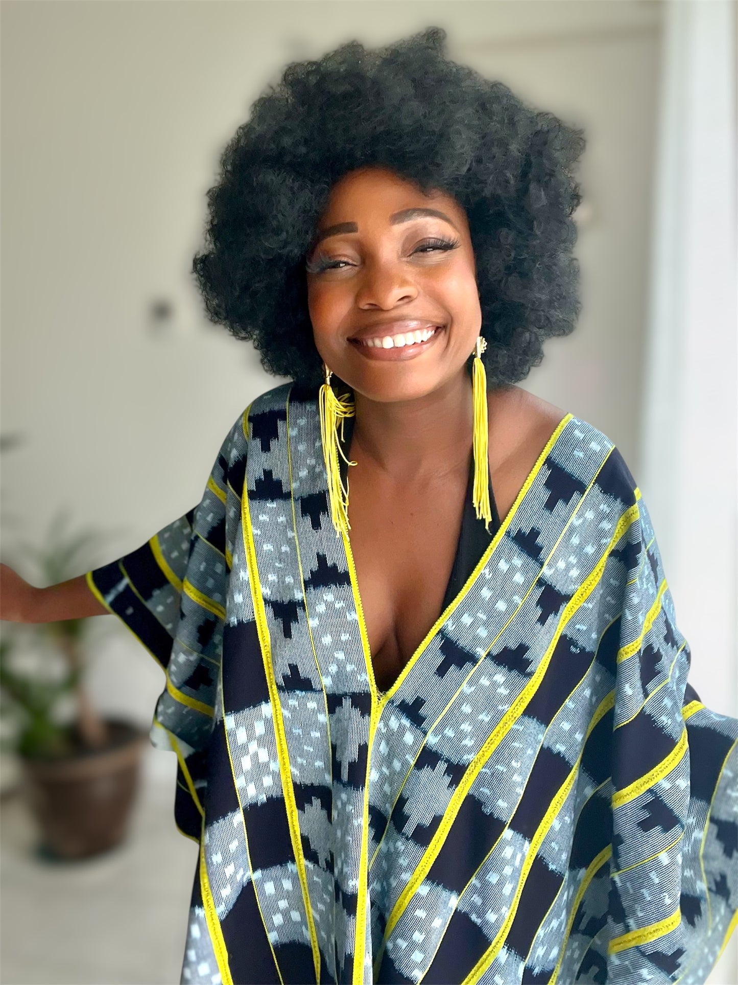 Cape Artisanale mixte - Yely En tissus Kita 100% Coton tissé et teint à la main